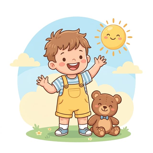 Ilustrasi Anak Sehat Keluarga Bahagia